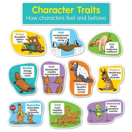 Scholastics Teacher Scholastic Teaching Resources SC-834494 Character Traits Bulletin Board Set SC-834494